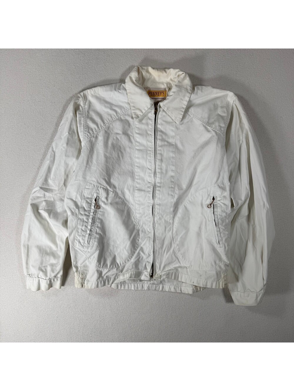 Vintage 60s Ricky Style Pennys Gusset Zip Up Jacket Sz S/M